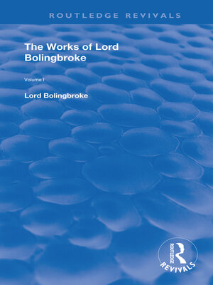 cover image of The Works of Lord Bolingbroke
